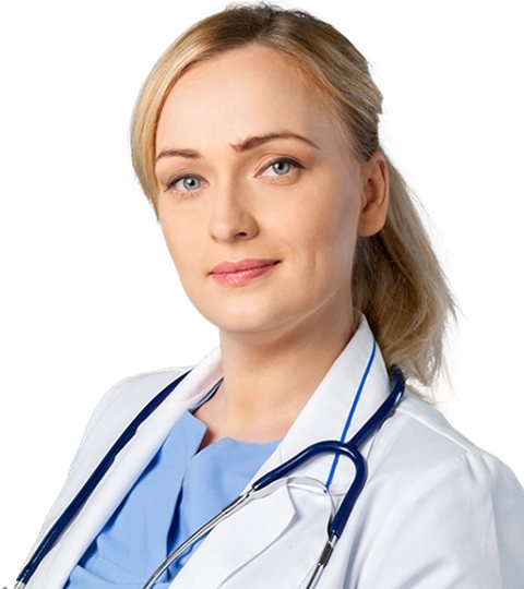 A friendly doctor with a stethoscope smiling warmly